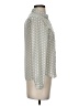 Ann Taylor LOFT 100% Polyester Polka Dots Gray Long Sleeve Blouse Size XS (petite) - photo 4
