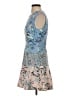 BCBGMAXAZRIA 100% Polyester Paisley Blue Cocktail Dress Size 4 - photo 5