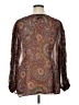 Johnny Was Paisley Brown Long Sleeve Blouse Size 1X - photo 2