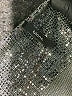 Blanc Metallic Silver Cocktail Dress Size L - photo 7