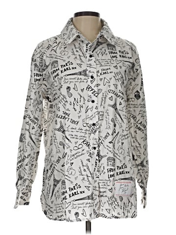 Karl Lagerfeld Paris Long Sleeve Button-Down Shirt (view 1)