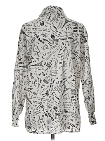 Karl Lagerfeld Paris Long Sleeve Button-Down Shirt (view 2)
