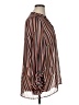 CAbi 100% Polyester Stripes Brown Long Sleeve Blouse Size XL - photo 4