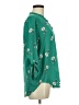 Lush 100% Polyester Green 3/4 Sleeve Blouse Size M - photo 4