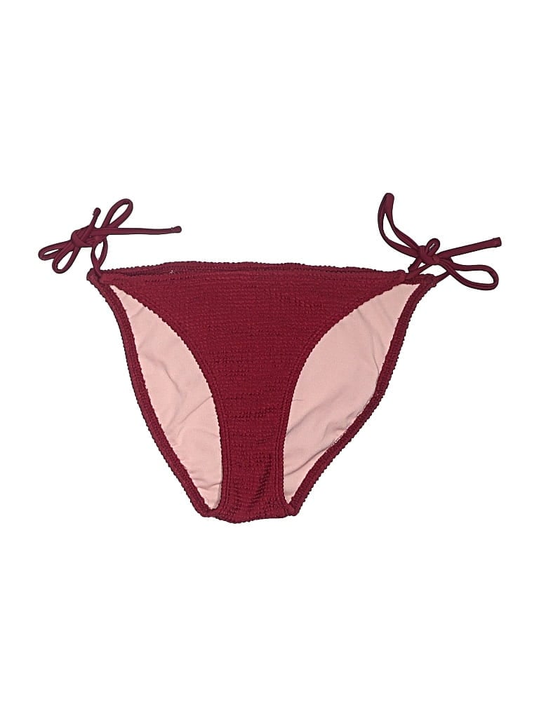 Pre-owned Xhilaration Swimsuit Bottoms In Burgundy