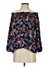 Mimi Chica 100% Polyester Blue 3/4 Sleeve Blouse Size S - photo 1