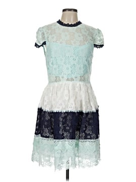 foxiedox blue lace dress Anthropologie Foxiedox Lace Meadow Dress Navy Floral Medi