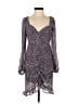 FLORET STUDIOS 100% Polyester Print Purple Black Cocktail Dress Size S - photo 1