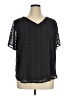 Zenana Black Short Sleeve Blouse Size 1X - photo 1