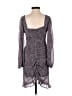 FLORET STUDIOS 100% Polyester Print Purple Black Cocktail Dress Size S - photo 2