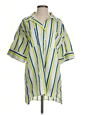 By Anthropologie Short Sleeve Button-Down Shirt (view 1)