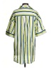 By Anthropologie Stripes Green Short Sleeve Button-Down Shirt Size S - photo 2