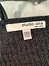 Studio One 100% Acrylic Stripes Gray Casual Dress Size M - photo 7