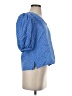 Emily McCarthy 100% Cotton Blue Short Sleeve Blouse Size XS - photo 4