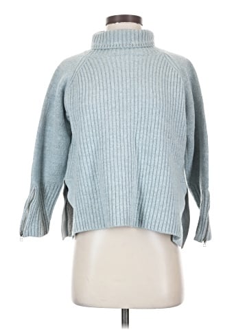 Wrap Wool Pullover Sweater (view 1)