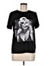 Shein Print Black Short Sleeve T-Shirt Size 6 - photo 1