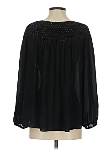 Parker Long Sleeve Silk Top (view 2)