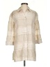 Chico's Ivory 3/4 Sleeve Button-Down Shirt Size S - photo 1