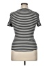 Carly Jean Stripes Black Short Sleeve Turtleneck Size XL - photo 2