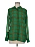 MICHAEL Michael Kors 100% Polyester Argyle Green Long Sleeve Blouse Size 8 (petite) - photo 1