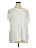 Rose + Olive 100% Rayon Ivory Short Sleeve Blouse Size 1X - photo 1