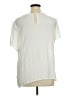 Rose + Olive 100% Rayon Ivory Short Sleeve Blouse Size 1X - photo 2