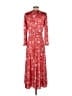 J.Crew 100% Polyester Paisley Red Casual Dress Size 2 - photo 2