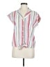 Old Navy Stripes Pink Short Sleeve Blouse Size M - photo 1