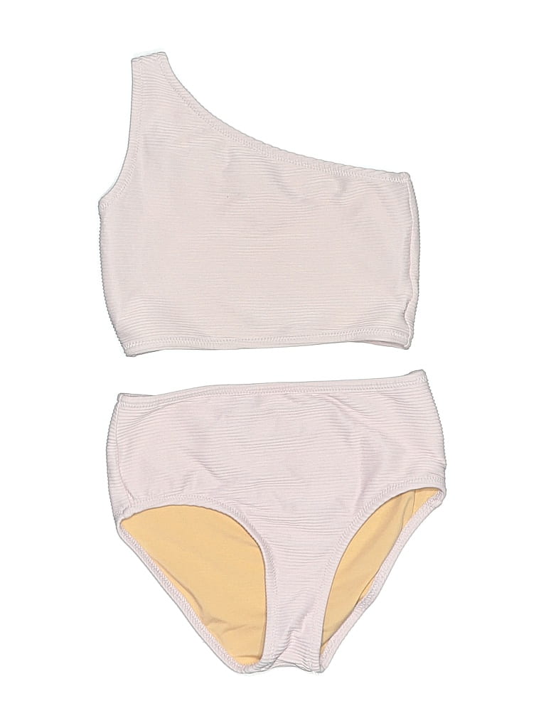 Pre-owned Crewcuts Kids' Two Piece Swimsuit In Tan