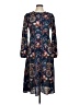 I. Madeline 100% Polyester Paisley Blue Casual Dress Size M - photo 1