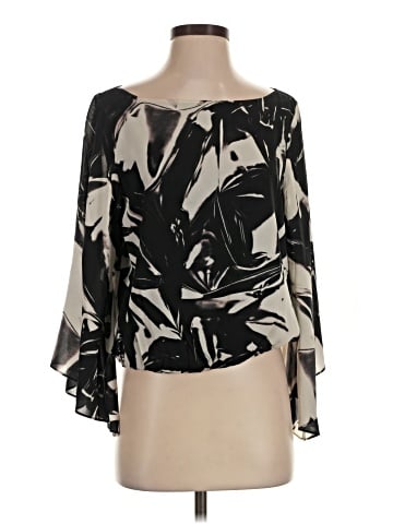 Alice + Olivia 3/4 Sleeve Silk Top (view 1)