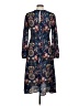 I. Madeline 100% Polyester Paisley Blue Casual Dress Size M - photo 2