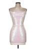B. Smart Metallic Silver Cocktail Dress Size M - photo 1