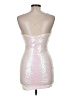 B. Smart Metallic Silver Cocktail Dress Size M - photo 2