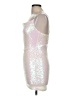 B. Smart Metallic Silver Cocktail Dress Size M - photo 5