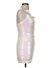 B. Smart Metallic Silver Cocktail Dress Size M - photo 4