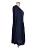 Unbranded Solid Blue Casual Dress Size L - photo 4