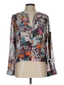 Bcbgmaxazria Long Sleeve Silk Top
