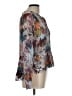 BCBGMAXAZRIA 100% Silk Gray Long Sleeve Silk Top Size L - photo 4