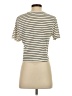 Hurley 100% Cotton Stripes Ivory Short Sleeve Turtleneck Size S - photo 2