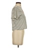 Hurley 100% Cotton Stripes Ivory Short Sleeve Turtleneck Size S - photo 4