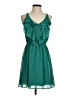 Emmelee 100% Polyester Solid Teal Cocktail Dress Size S - photo 1