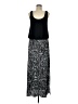 Connected Apparel 100% Polyester Animal Print Black Casual Dress Size 8 - photo 1