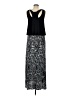 Connected Apparel 100% Polyester Animal Print Black Casual Dress Size 8 - photo 2