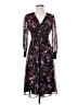 Ted Baker London 100% Polyester Floral Black Casual Dress Size 4 (1) - photo 1