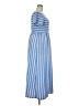 Nemidor 100% Polyester Stripes Blue Casual Dress Size 2X - photo 4