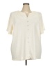 Assorted Brands 100% Polyester Ivory Short Sleeve Blouse Size 28 - photo 1
