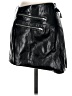 Francesca's 100% Polyester Black Faux Leather Skirt Size S - photo 1
