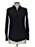 Jigsaw 100% Silk Black Long Sleeve Silk Top Size 10 - photo 1