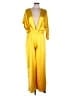Uoozee 100% Polyester Solid Yellow Jumpsuit Size XL - photo 1